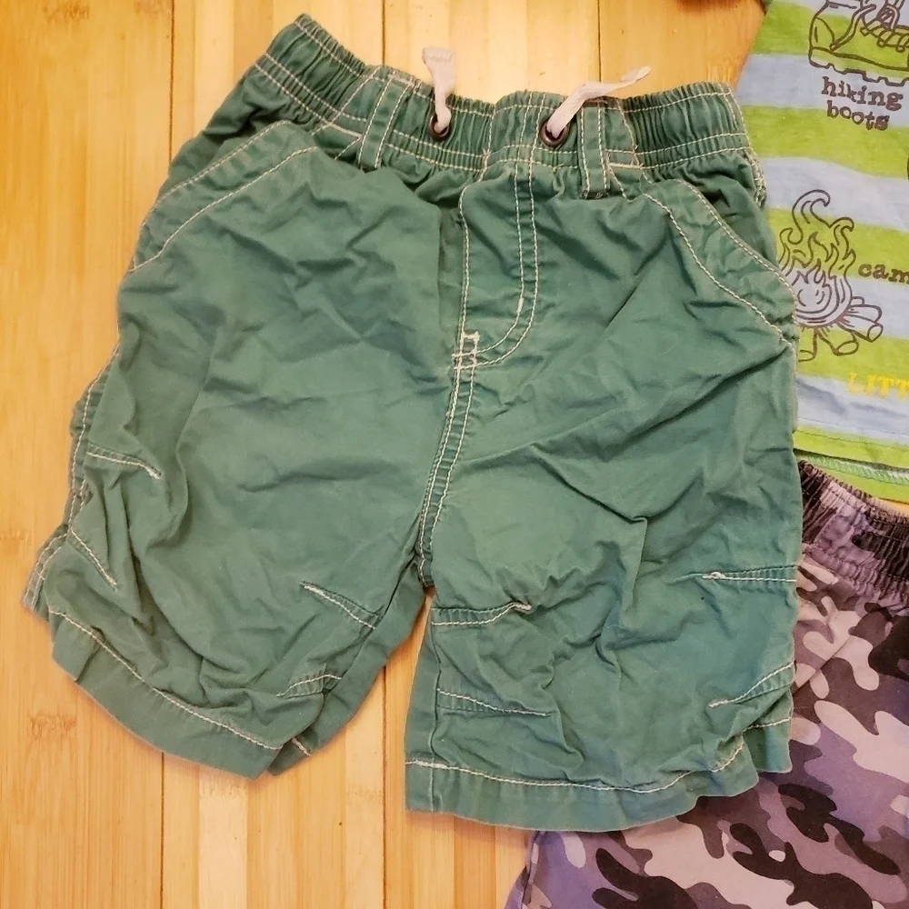 6 Piece Lot Boys 24M Months Spring Summer Clothing T-Shirts Shorts Casual EUC